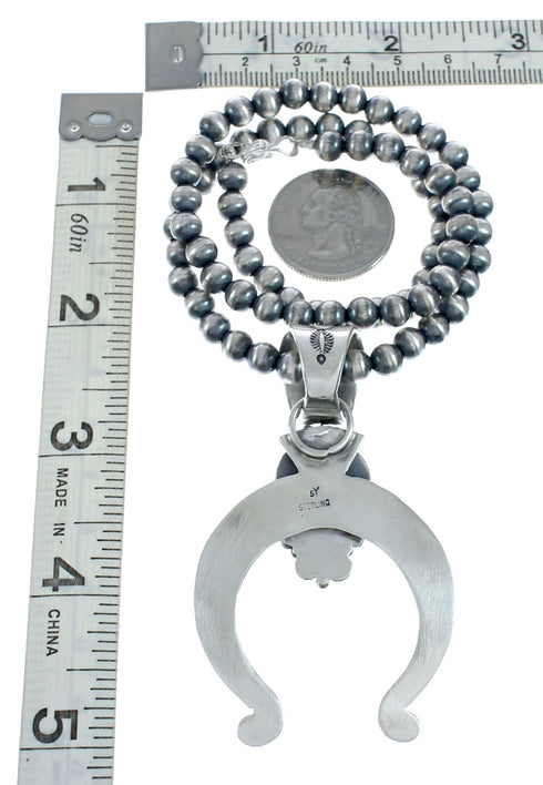Sterling Silver Turquoise Navajo Naja Necklace SN20297